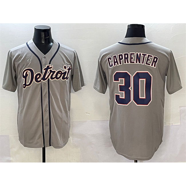 vanessashop Detroit Tigers #30 Kerry Carpenter Grey  Cool Base Stitched Jersey