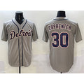 vanessashop Detroit Tigers #30 Kerry Carpenter Grey  Cool Base Stitched Jersey