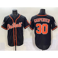 vanessashop Detroit Tigers #30 Kerry Carpenter Black  With Patch Cool Base Stitched Jersey