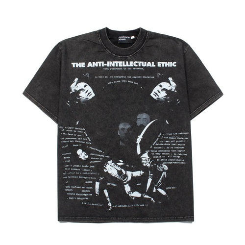 2026  American High Street Retro Faded Portrait Washed T-shirt