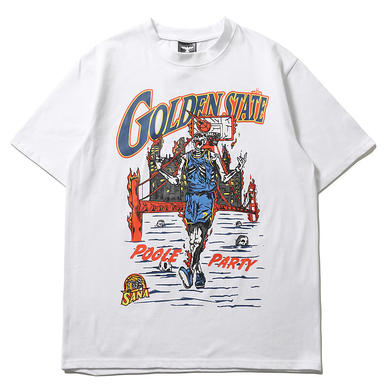 2026  American High Street New Short-sleeved Basketball T-shirt