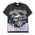 2026  American High Street Wolf Head Print  T-shirt