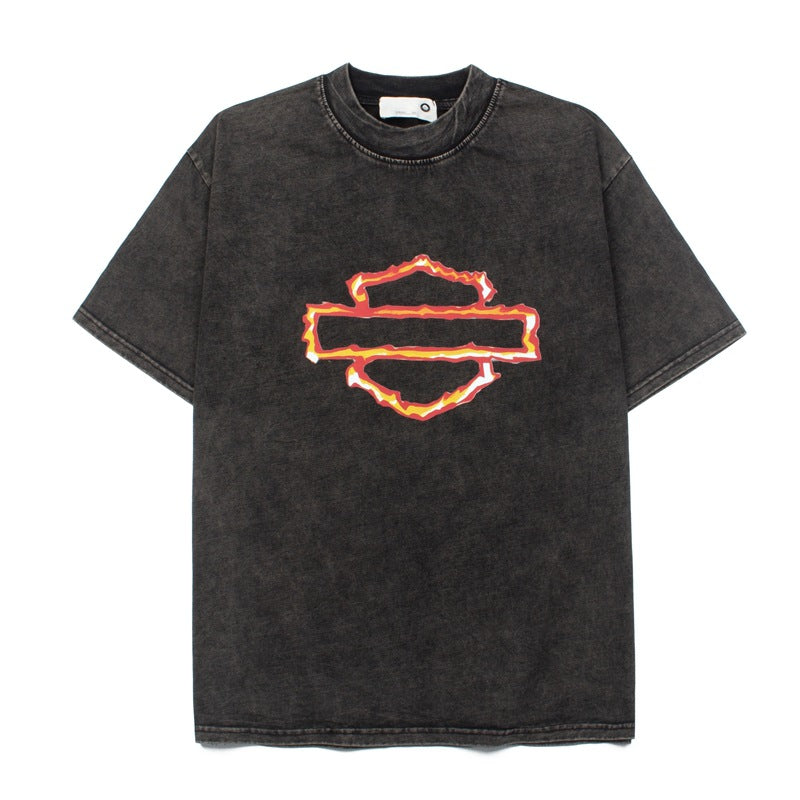 2026  New American Street Style Flame  T-shirt