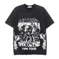 2026 American High Street Washed Distressed Retro Portrait T-shirt