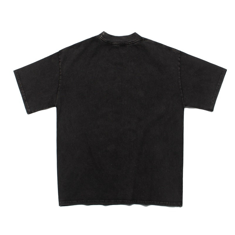 2026 American-style washed distressed edgy and versatile T-shirt