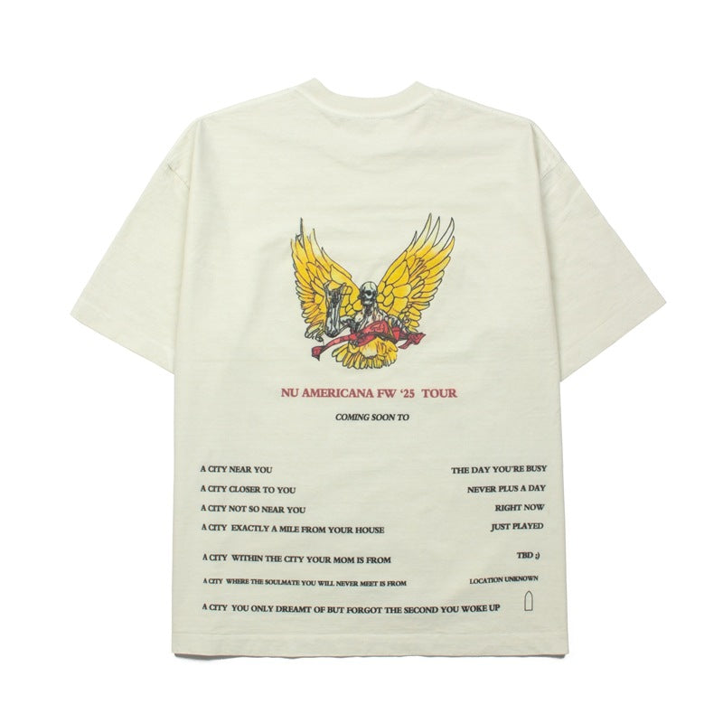2026 American High Street Short-Sleeve T-Shirt for Men T-shirt