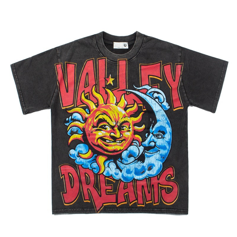 2026 American-style washed distressed edgy and versatile T-shirt