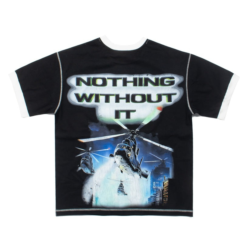 2026 European and American street style hip-hop T-shirt