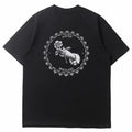 2026  American High Street Retro Short-sleeved Pigeon Print T-shirt