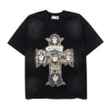 2026 American High Street New Skull Rose Distressed Wash T-shirt
