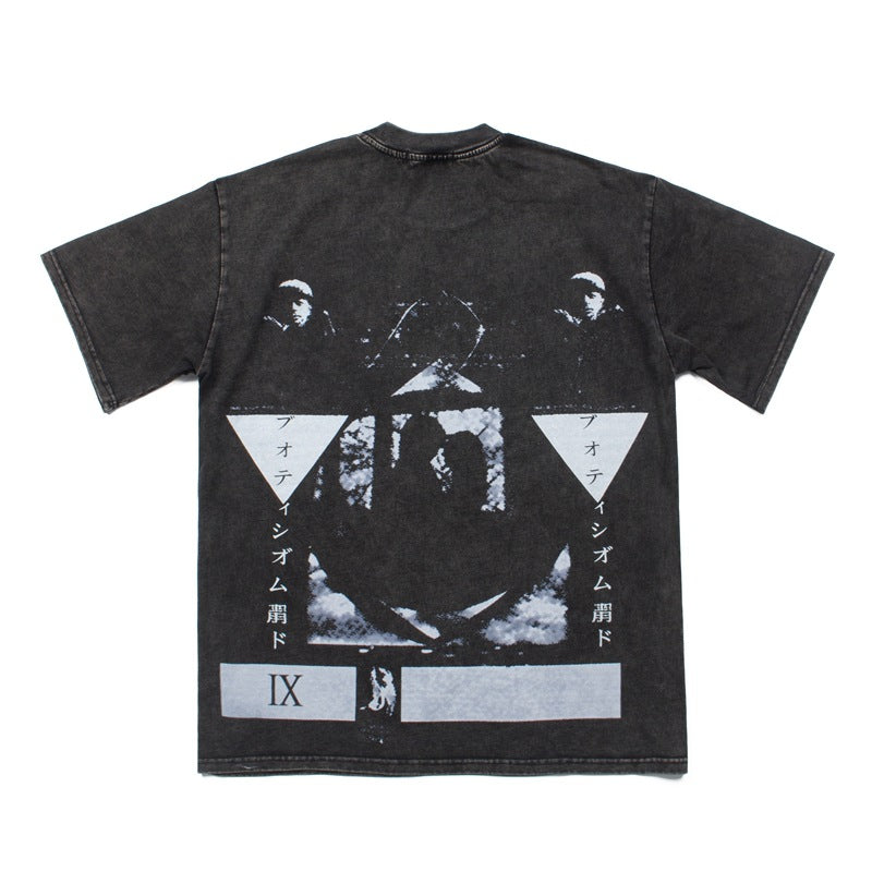 2026 American High Street New Style Short-Sleeve Vintage T-shirt