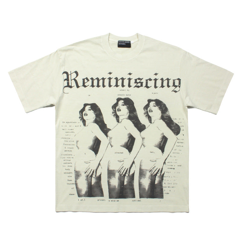 2026 American High Street New Style Short-Sleeve Vintage T-shirt