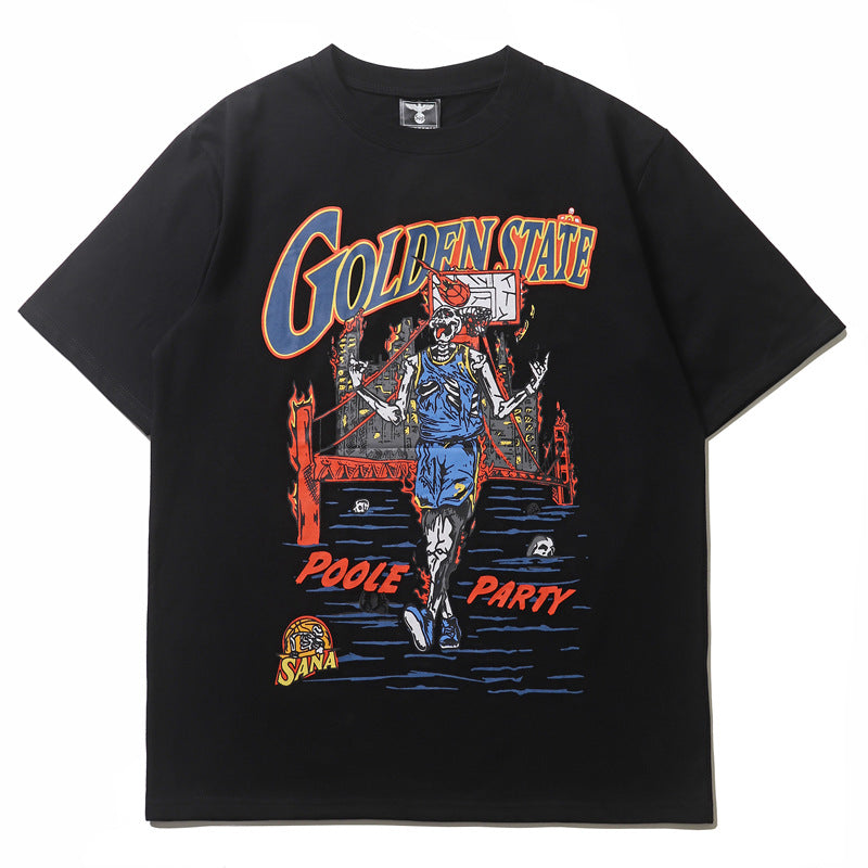 2026  American High Street New Short-sleeved Basketball T-shirt